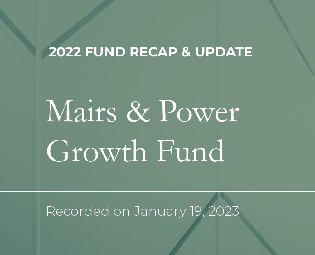 Growth Fund Update Call 12.31.2022